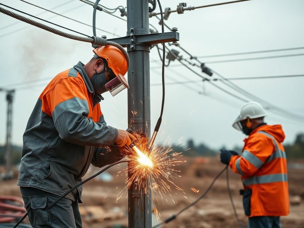 Exothermic welding of an earthing conductor on site