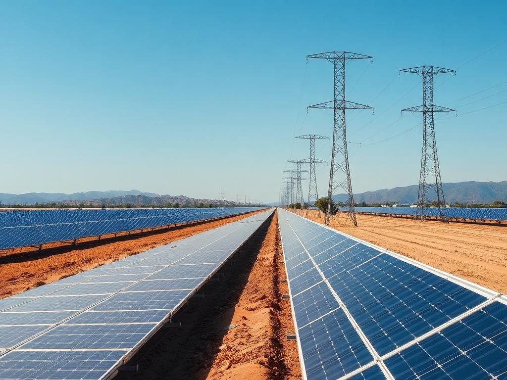 Solar plant earthing and lightning protection installation